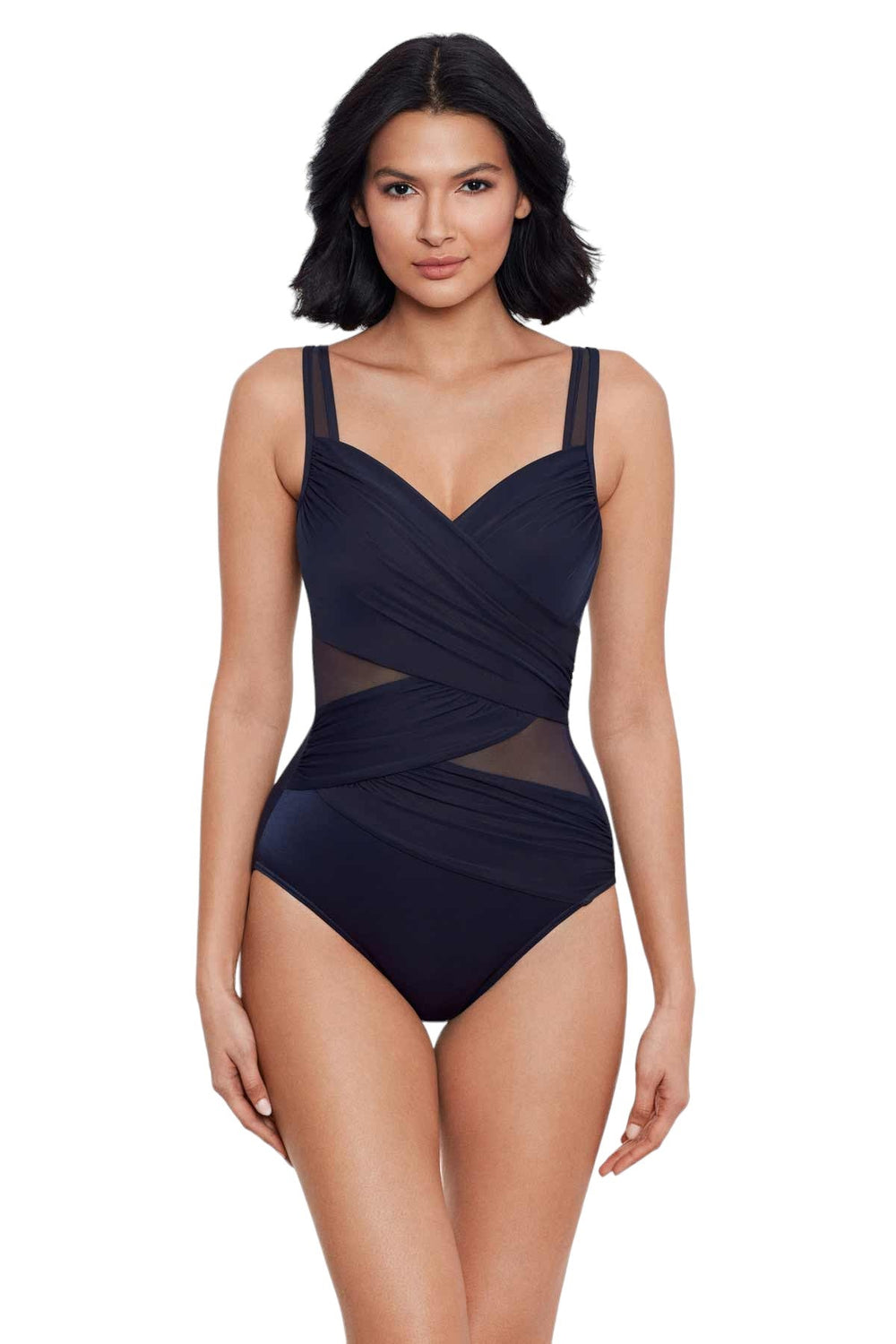 Midnight Blue Network Madero Shapewear Shaping Swimsuit  Swimwear  Miraclesuit.
