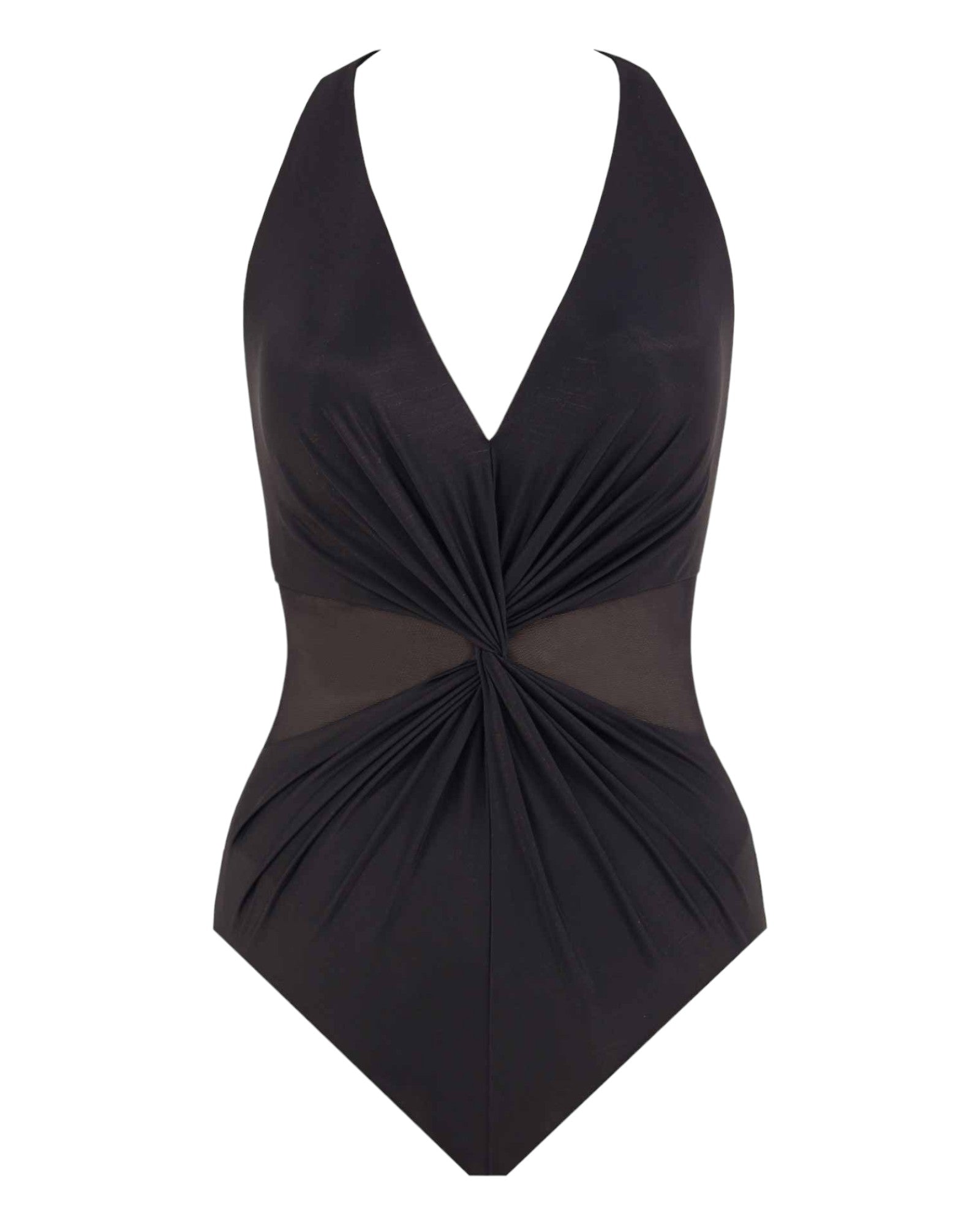 Black Illusionists Wrapture One Piece Swimsuit  Swimwear  Miraclesuit.