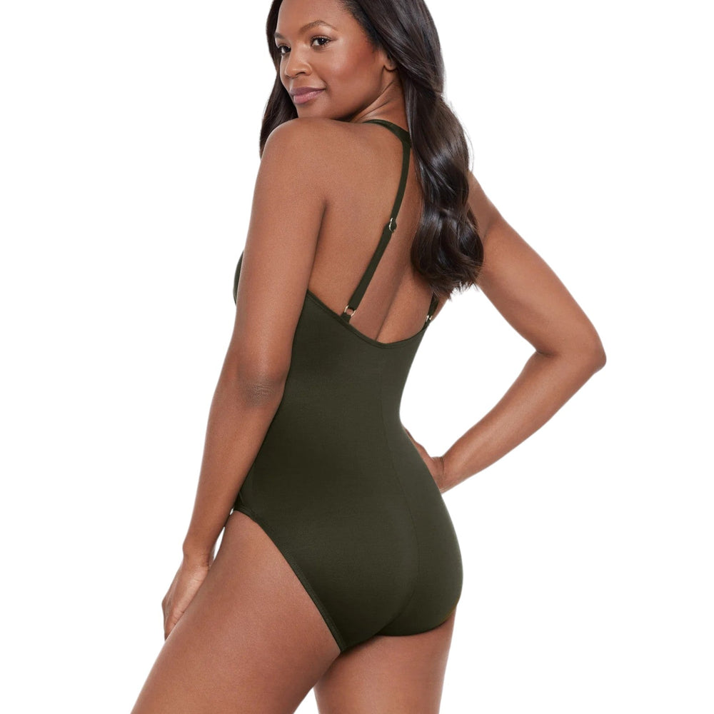
                      
                        Nori Green Illusionists Wrapture One Piece Swimsuit  Swimwear  Miraclesuit.
                      
                    