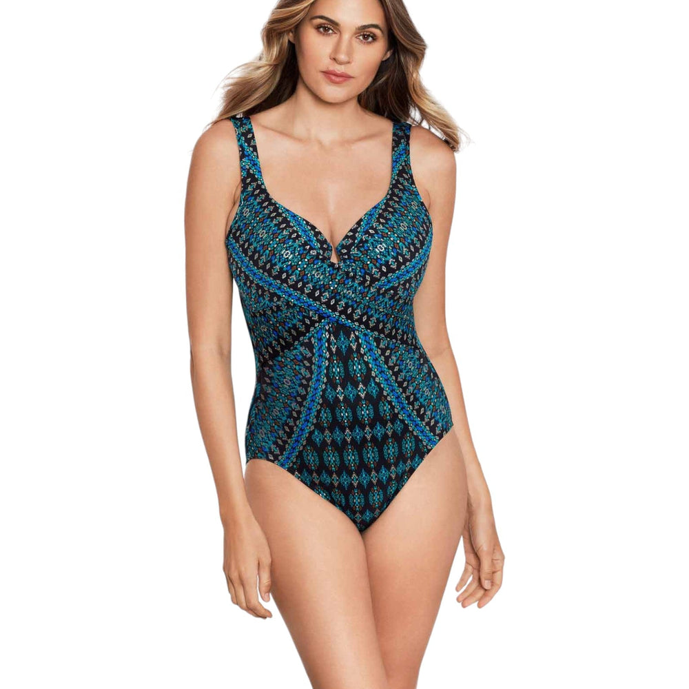 Amarna Criss Cross Escape Shapewear Shaping Swimsuit  Swimwear  Miraclesuit.